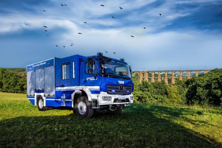 Special 75th Mercedes-Benz Atego for the German Federal Agency for Technical Relief on its 75th birthday